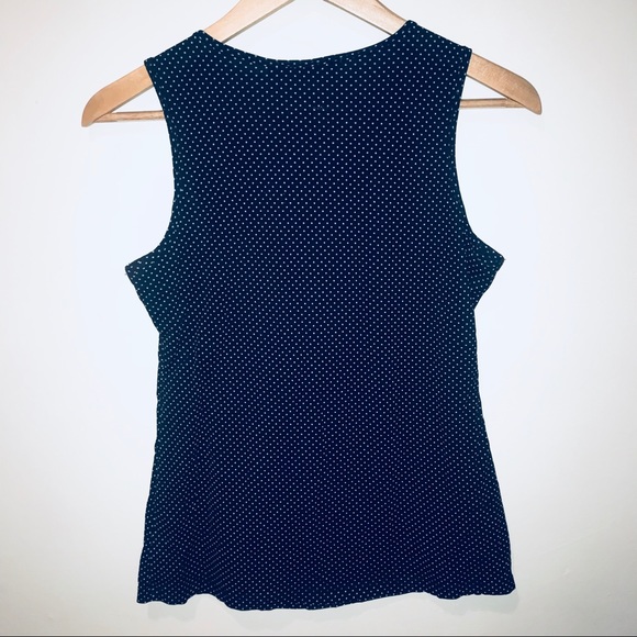 Navy Blue Polka Dot Blouse - Picture 2 of 4